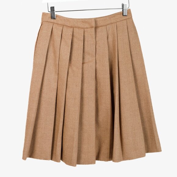 Miu Miu Dresses & Skirts - *SOLD* Miu Miu 2007 Tan Wool Pleated Skirt